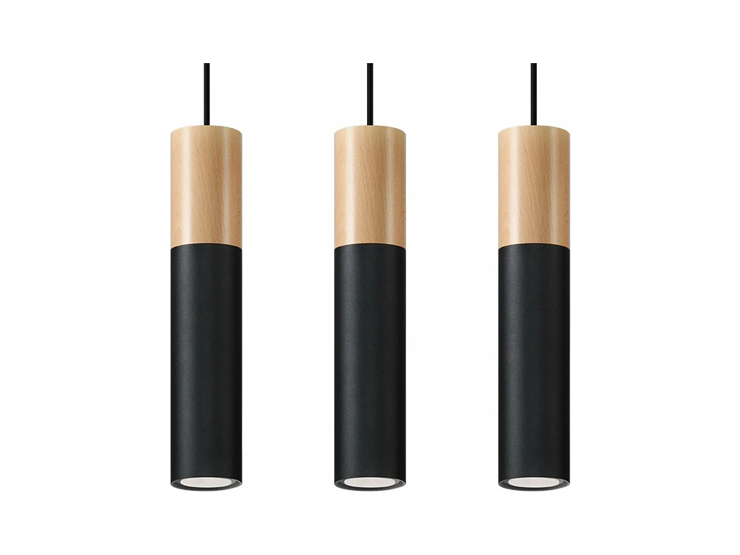 Lampe pendante Polaris 3 noir