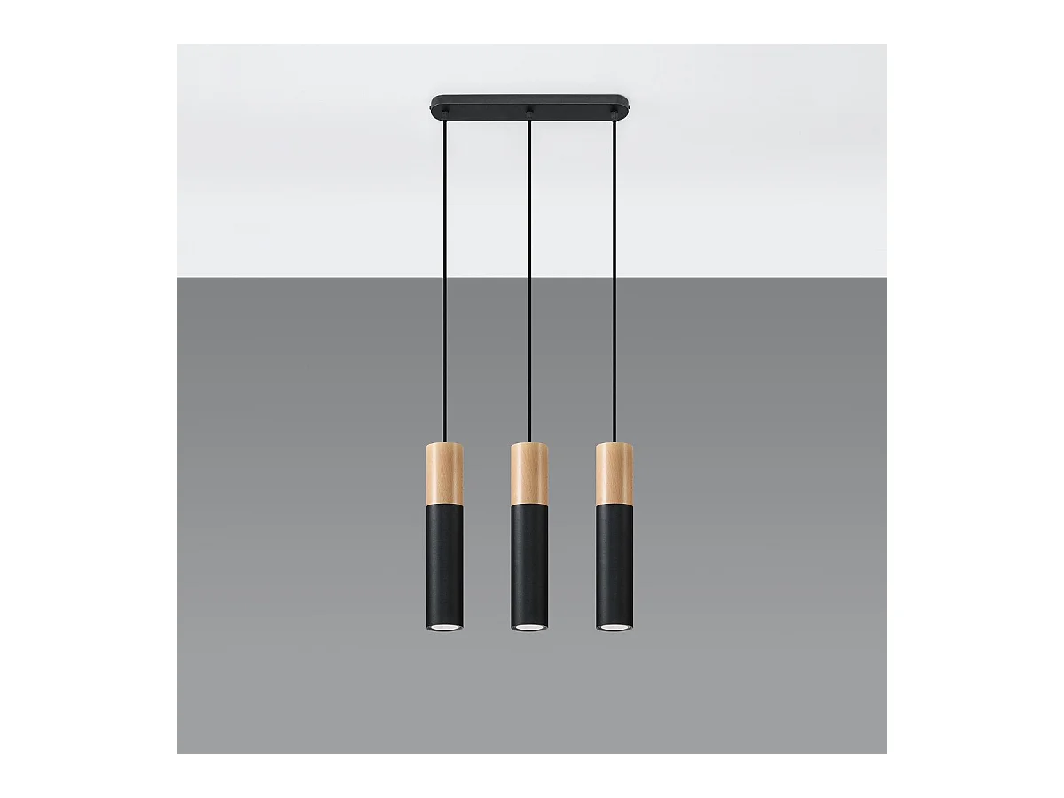 Lampe pendante Polaris 3 noir