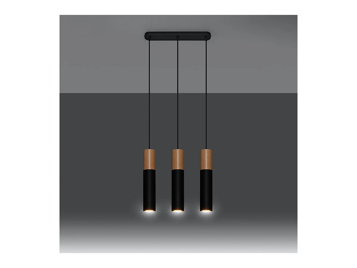 Lampe pendante Polaris 3 noir