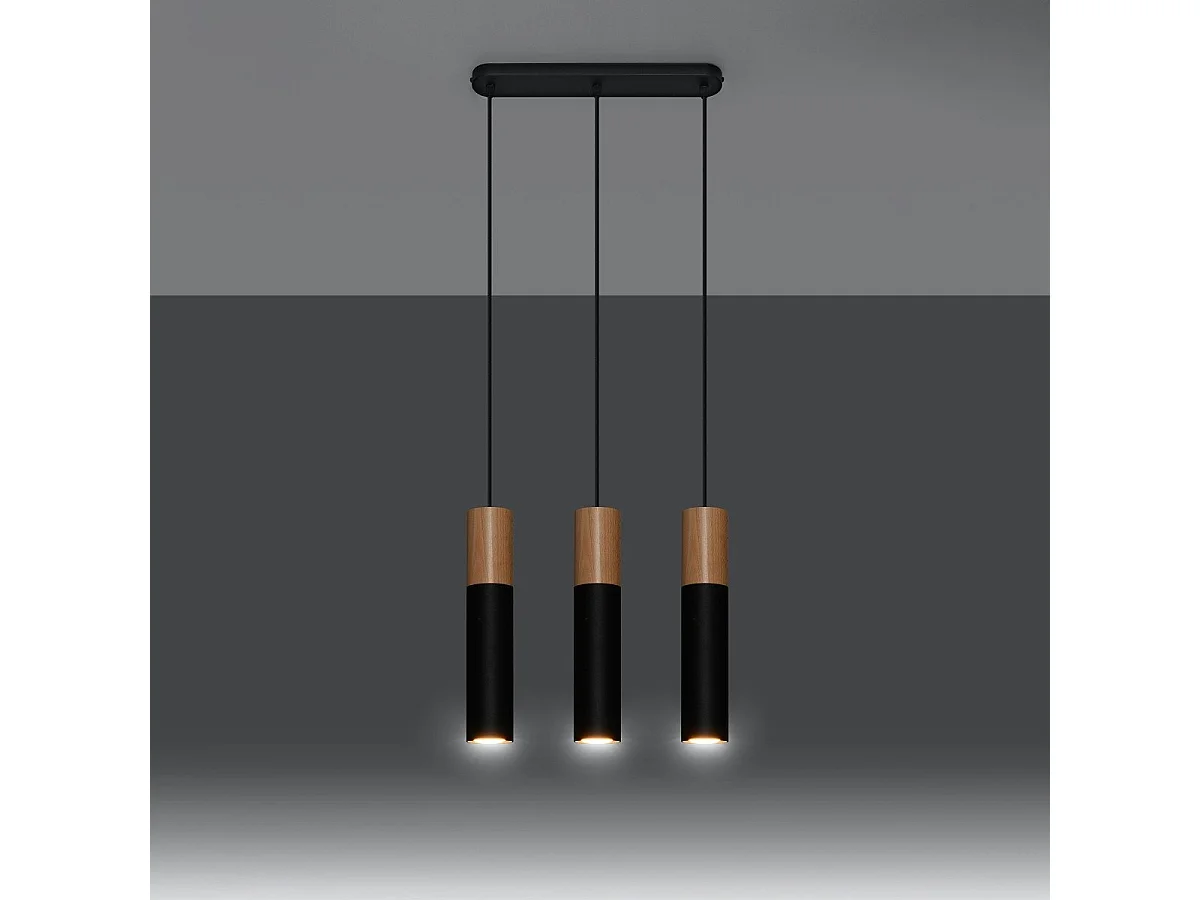 Lampe pendante Polaris 3 noir