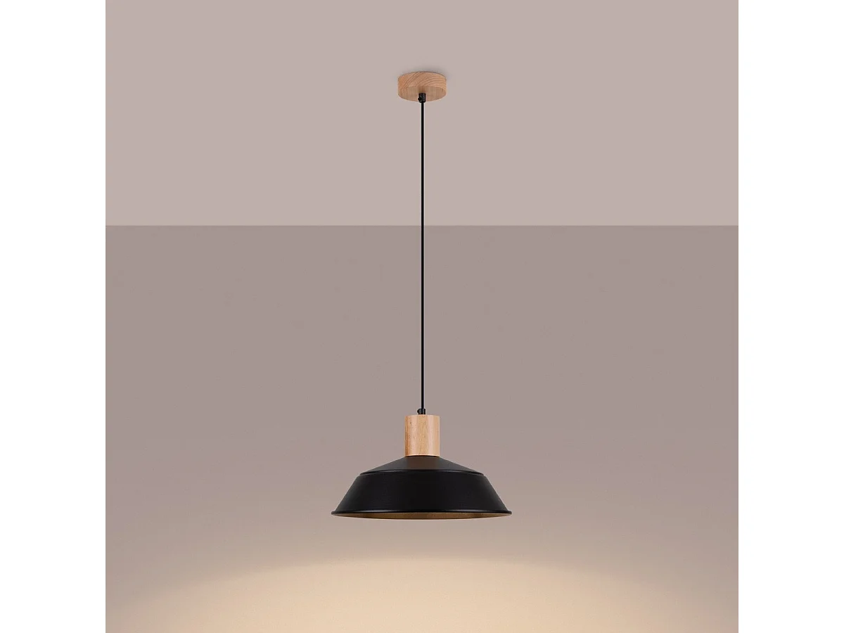 Lampe suspendue Fusion noir