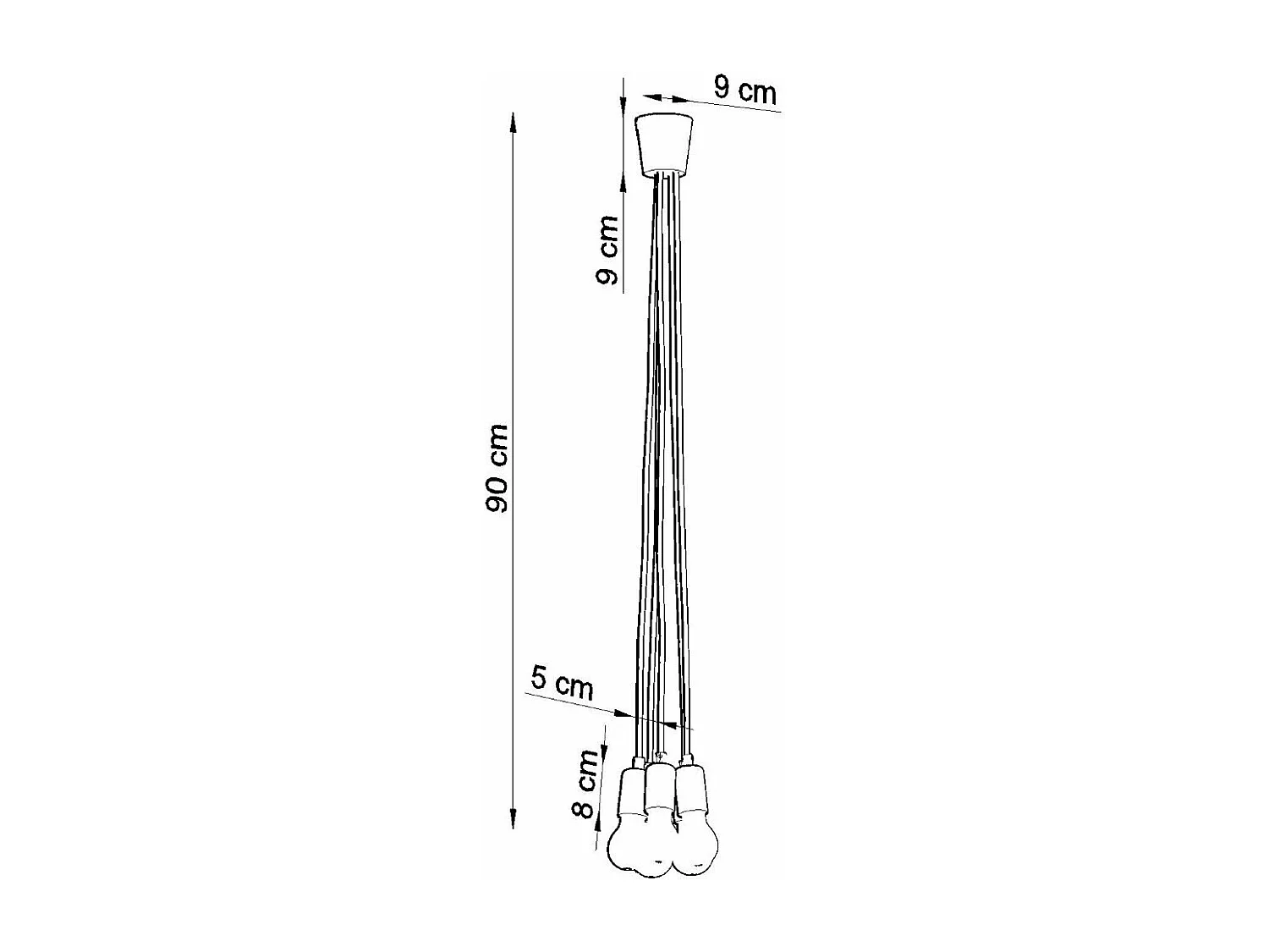 Lampe suspendue Dione 5 blanc