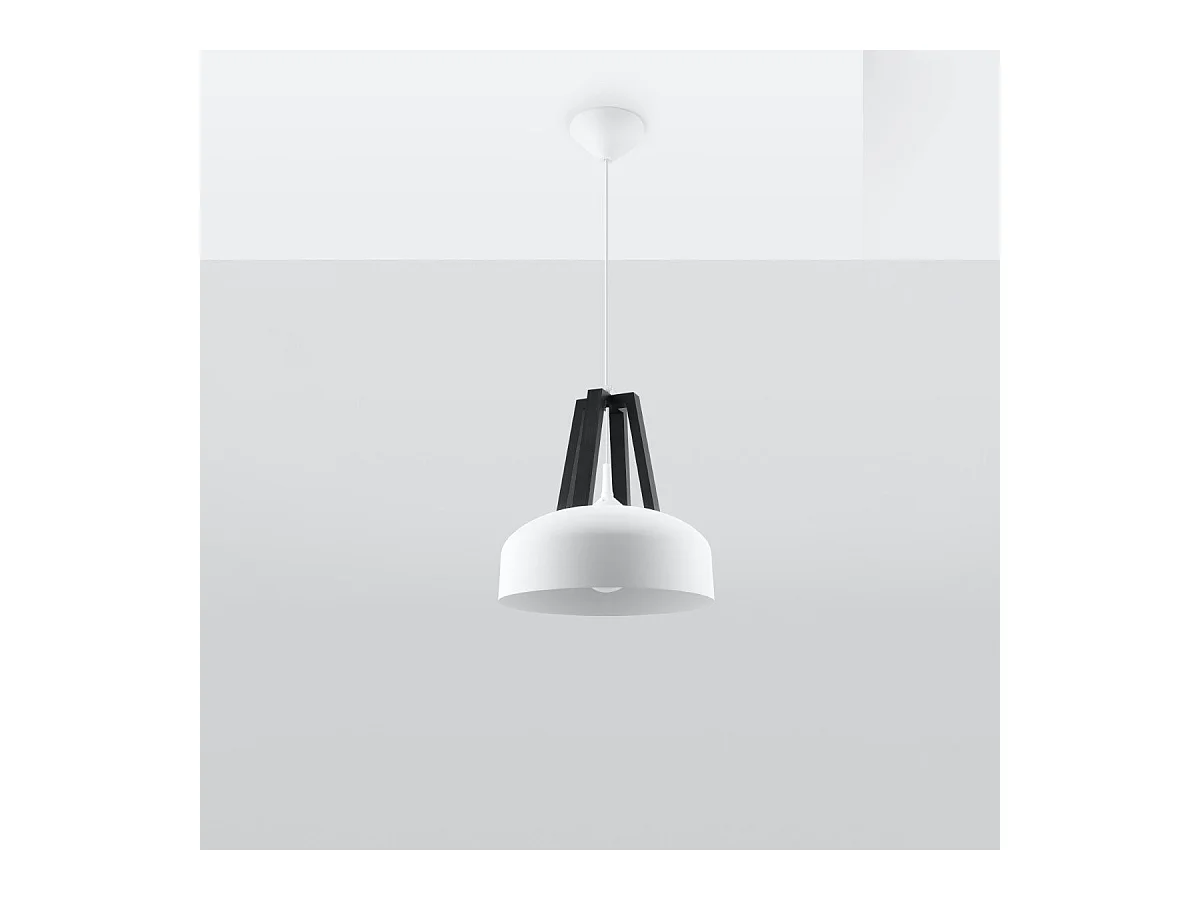 Lampe pendante Cassiopeia blanc-noir