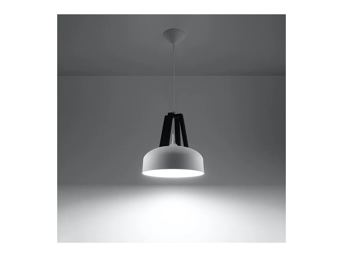 Lampe pendante Cassiopeia blanc-noir
