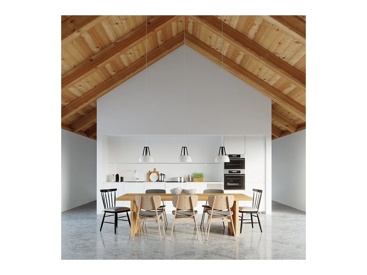 Lampe pendante Cassiopeia blanc-noir