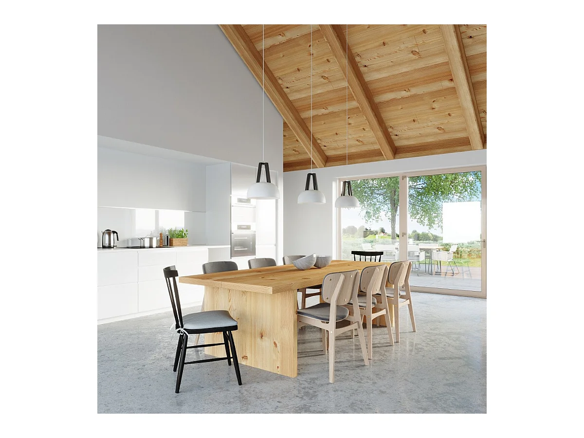 Lampe pendante Cassiopeia blanc-noir