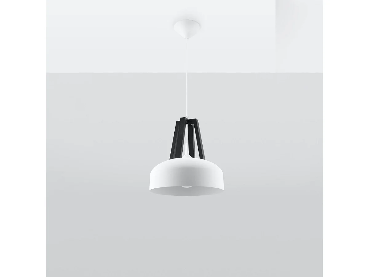 Lampe pendante Cassiopeia blanc-noir