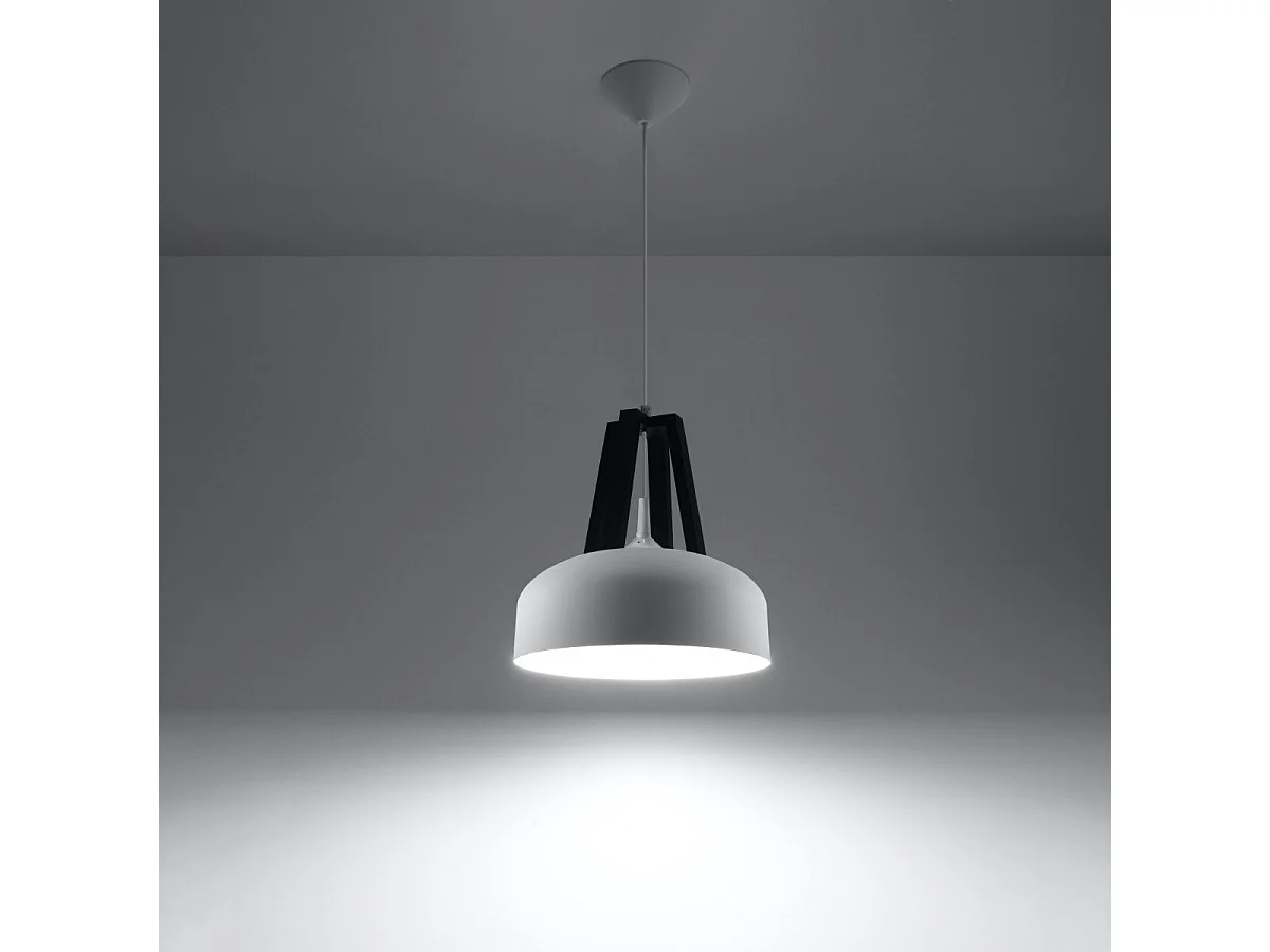 Lampe pendante Cassiopeia blanc-noir