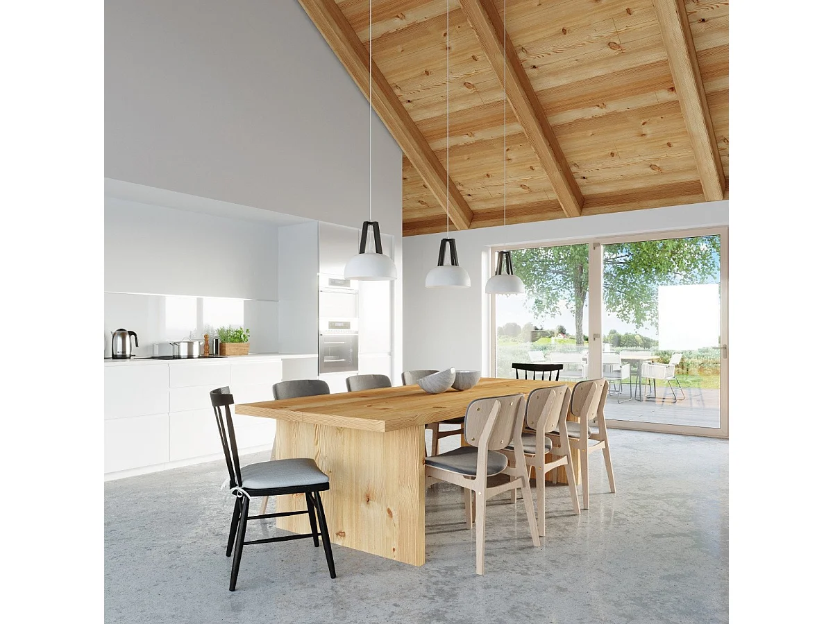 Lampe pendante Cassiopeia blanc-noir