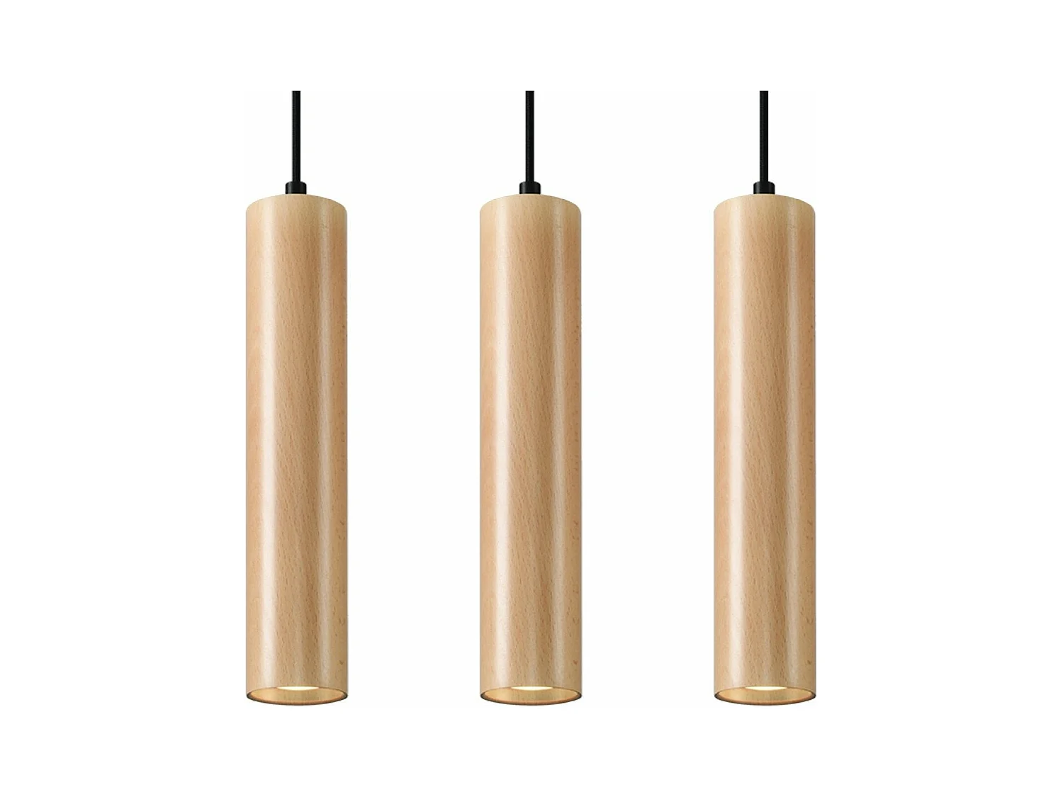 Lampe suspendue Lyric 3 bois