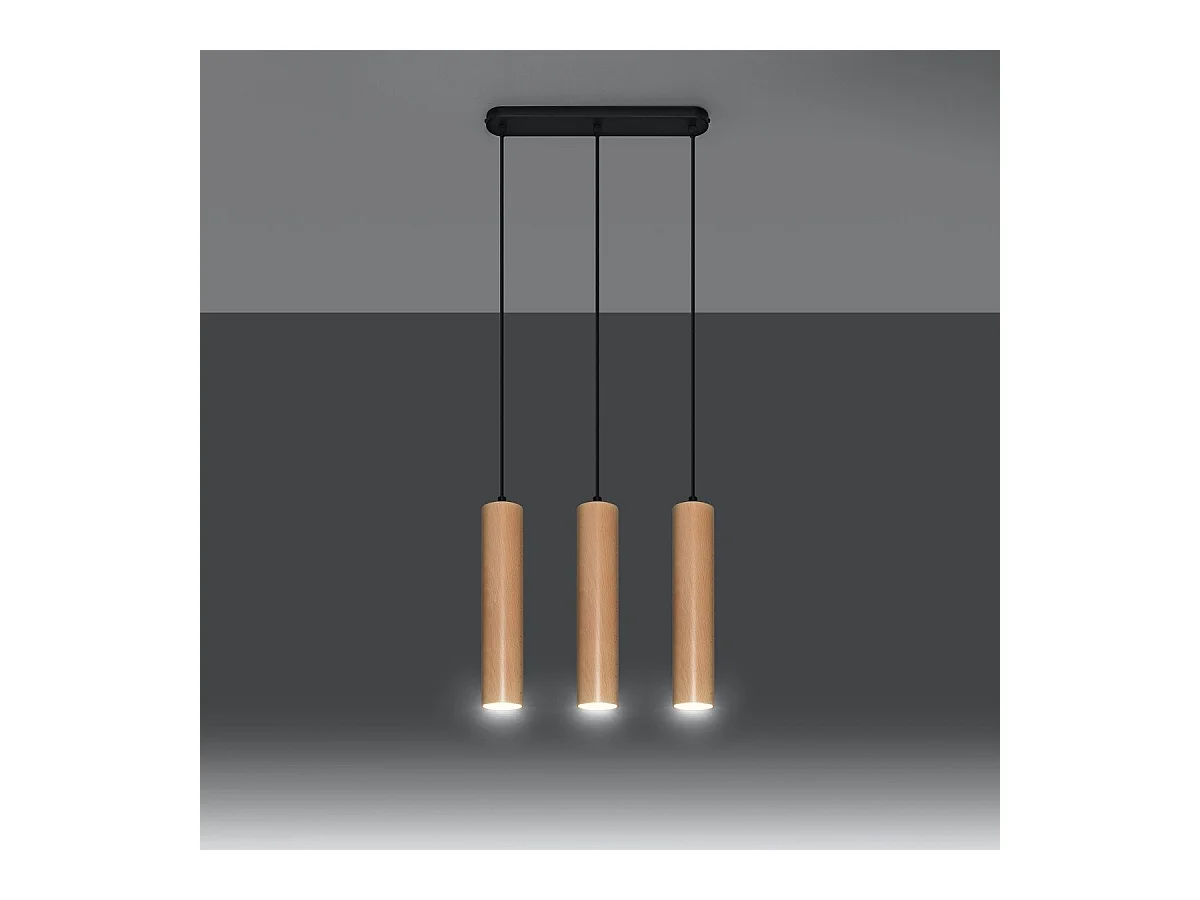 Lampe suspendue Lyric 3 bois
