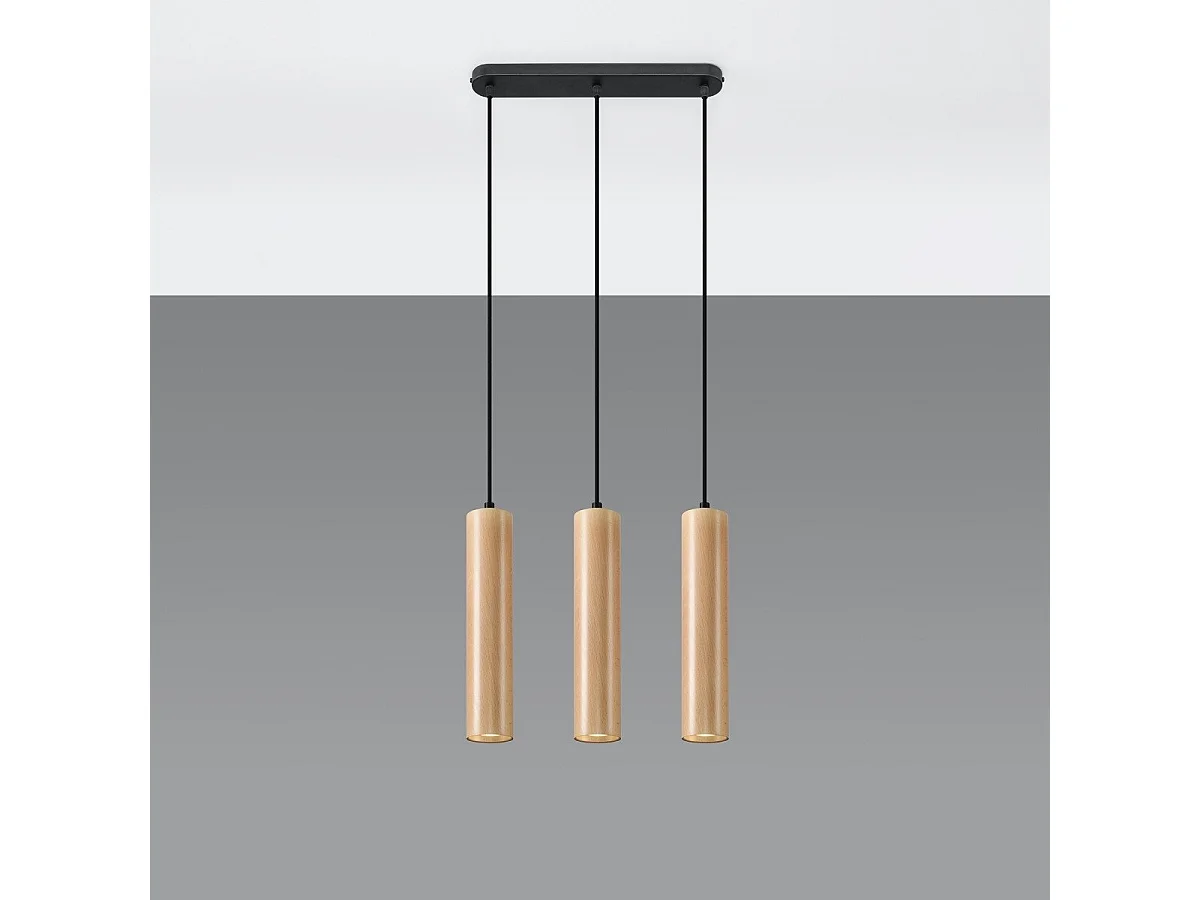 Lampe suspendue Lyric 3 bois