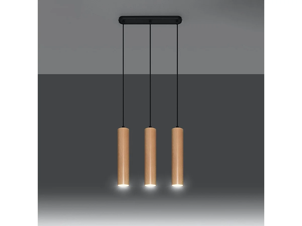 Lampe suspendue Lyric 3 bois