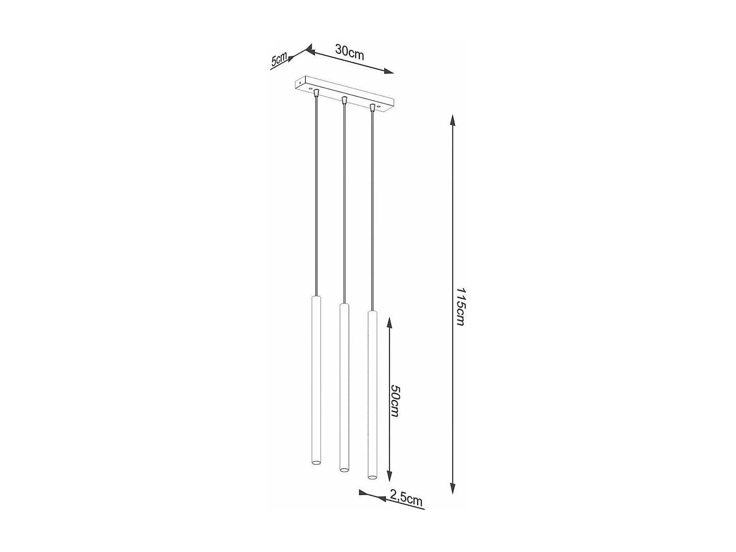 Lampe suspendue Novastel 3L or