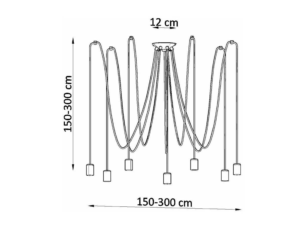 Lustre Electra 7 noir