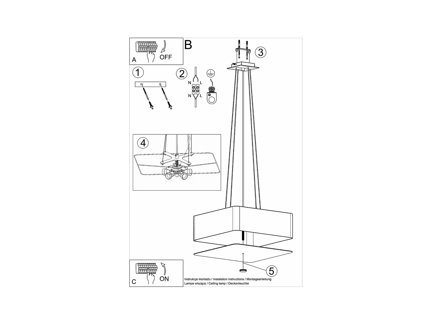 Lustre Locus 45 noir