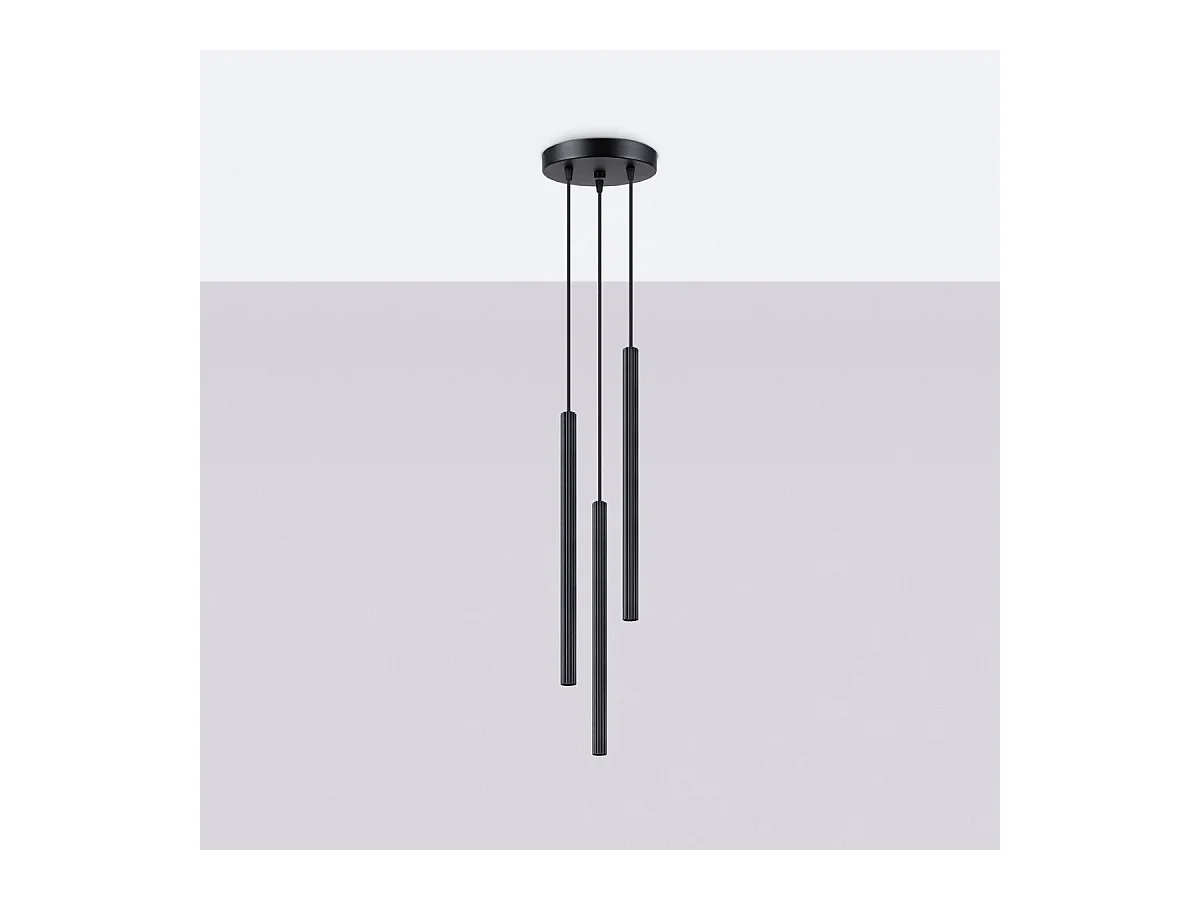 Lampe suspendue Astralis 3P noir