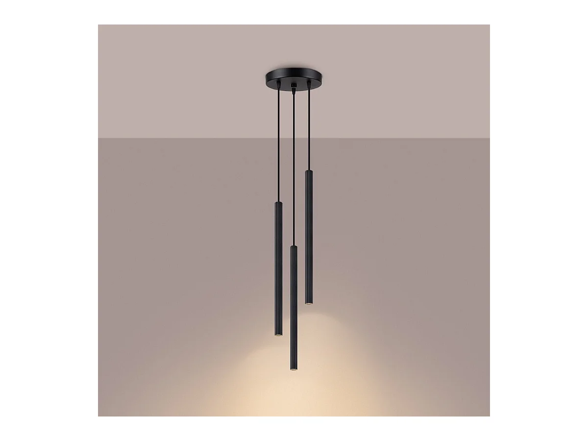 Lampe suspendue Astralis 3P noir