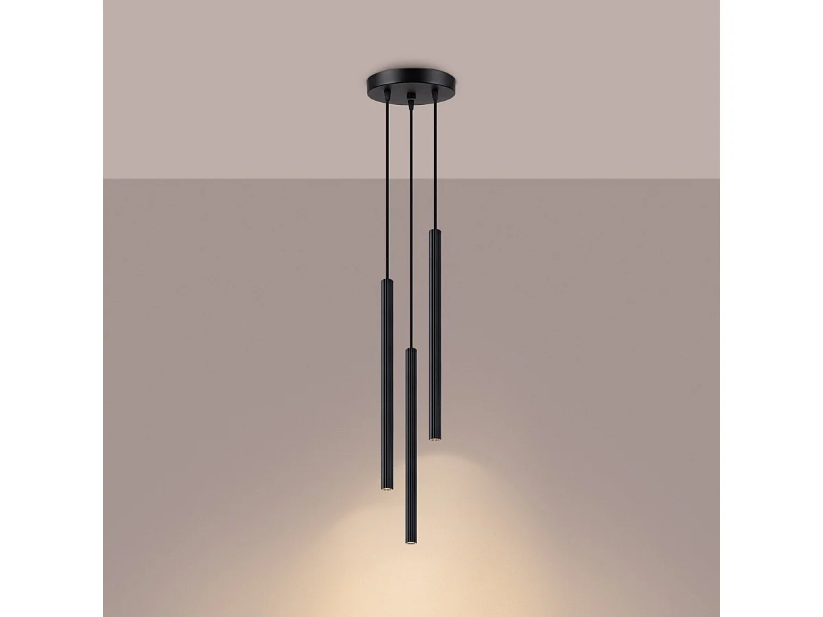 Lampe suspendue Astralis 3P noir