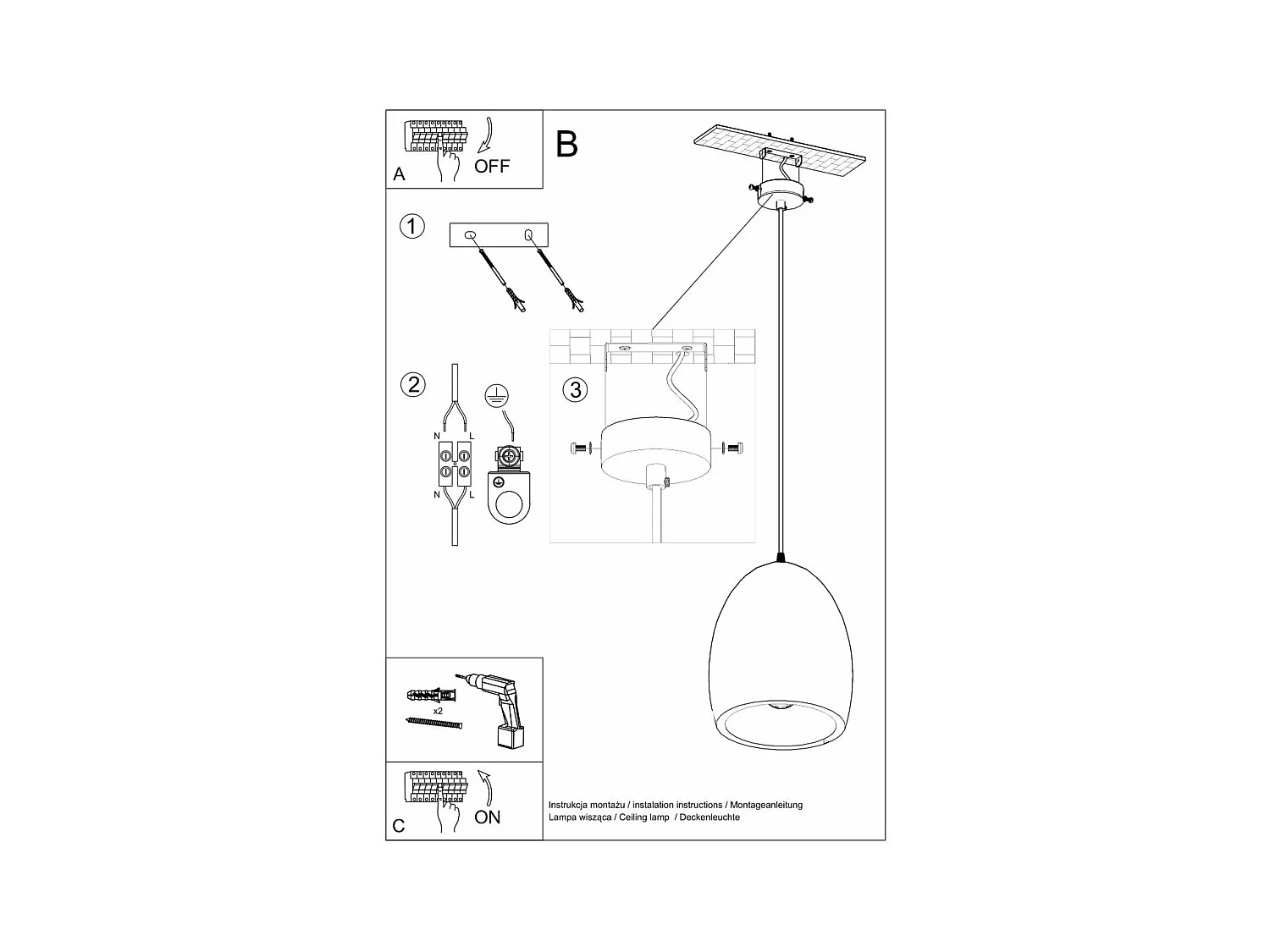 Lampe pendante en céramique Fluctus