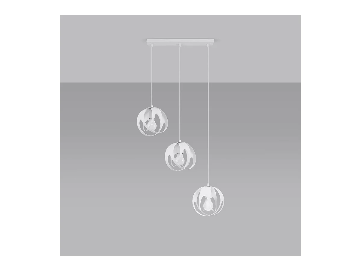 Lampe pendante Alden 3L blanc