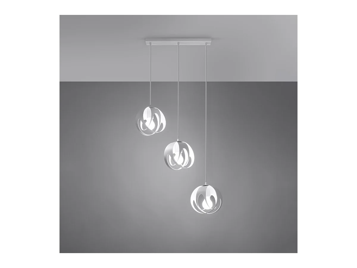 Lampe pendante Alden 3L blanc