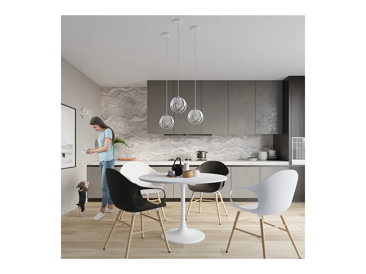 Lampe pendante Alden 3L blanc