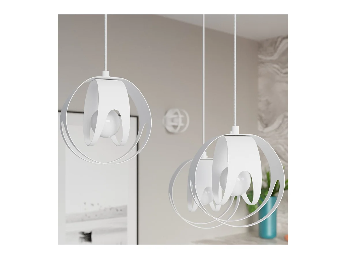 Lampe pendante Alden 3L blanc