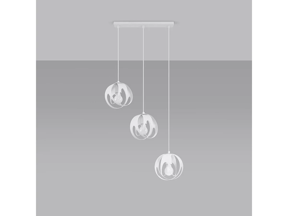 Lampe pendante Alden 3L blanc