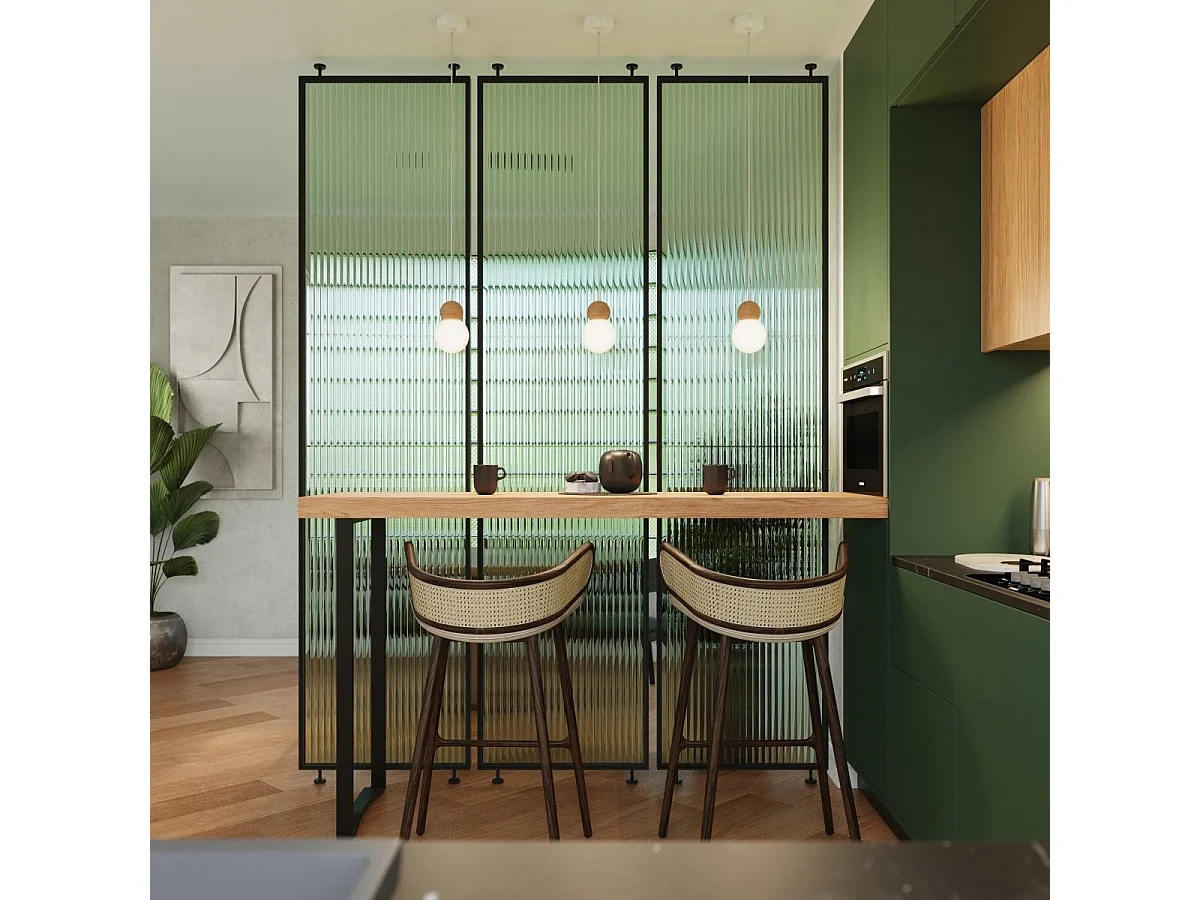 Lampe suspendue Pegasus 3P blanc-bois naturel