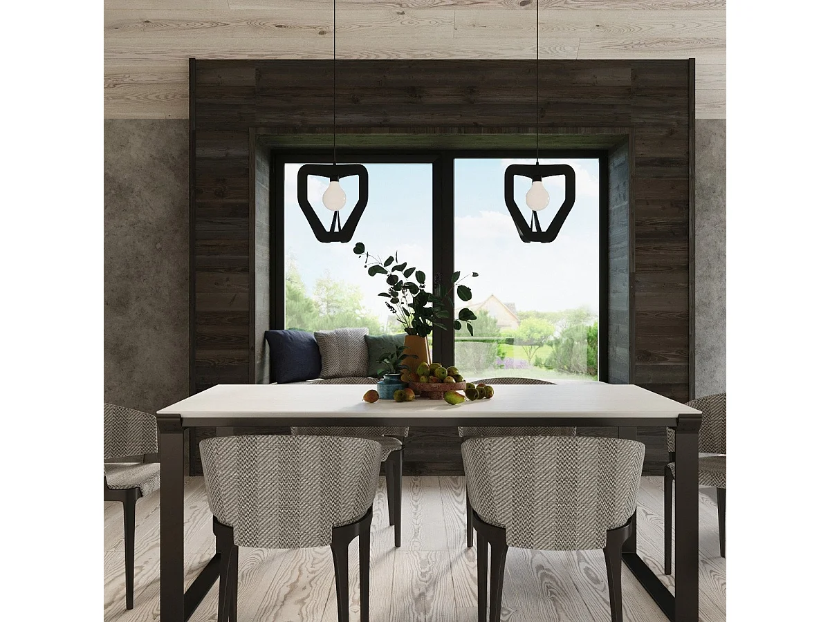 Lampe pendante Apollon noir