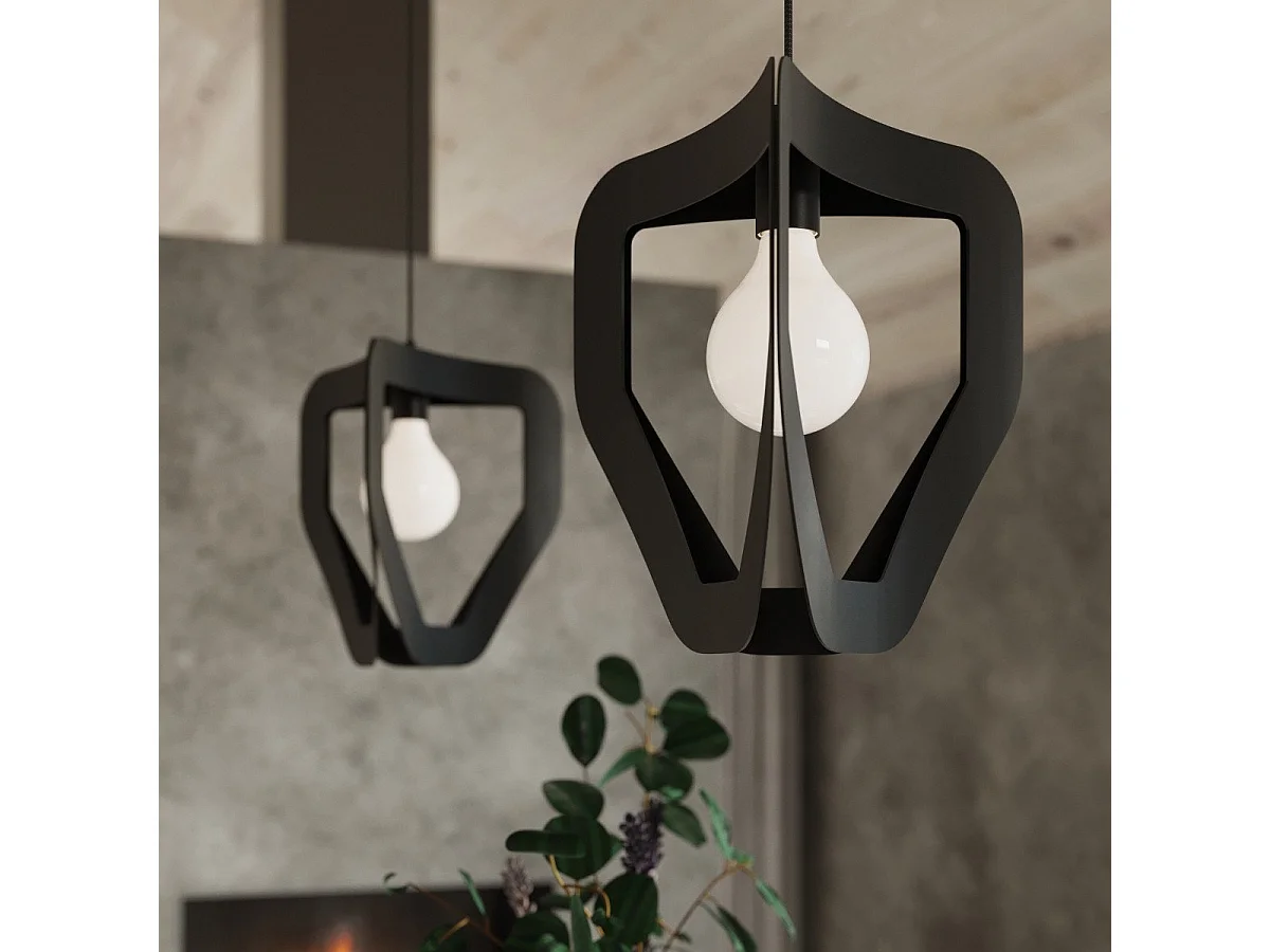 Lampe pendante Apollon noir