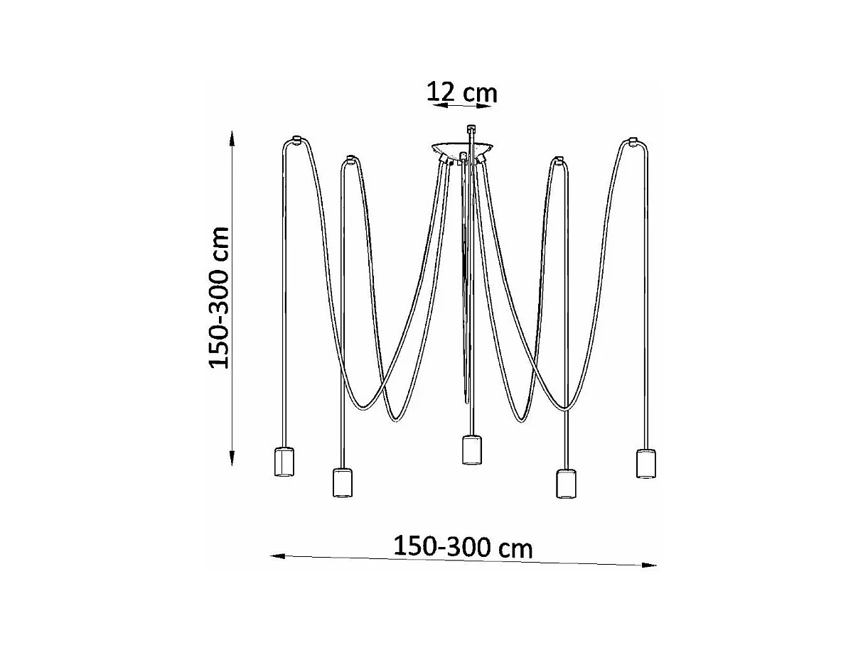 Lustre Electra 5 noir