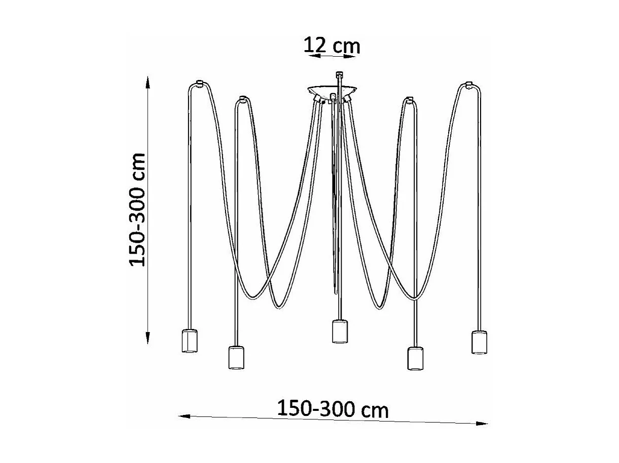 Lustre Electra 5 noir