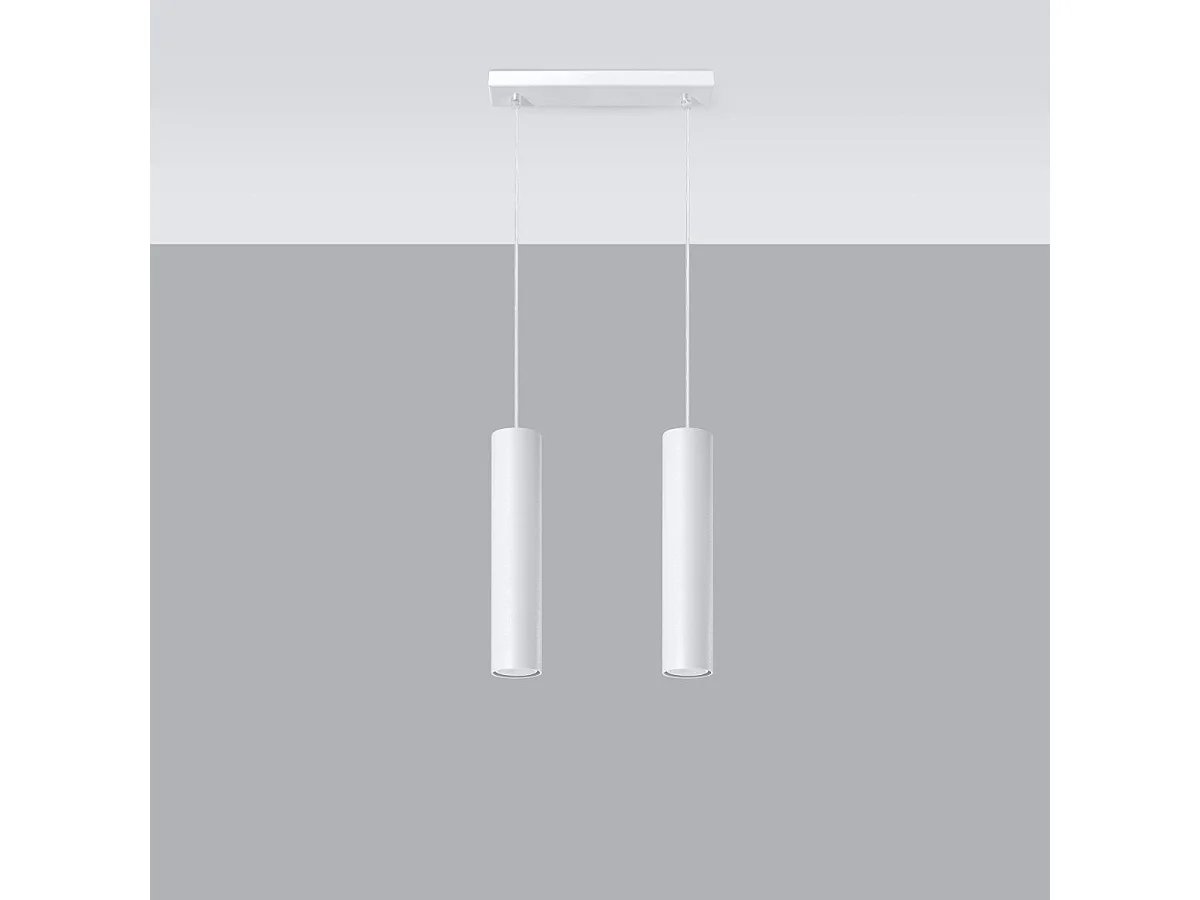 Lampe suspendue Luminis 2 blanc