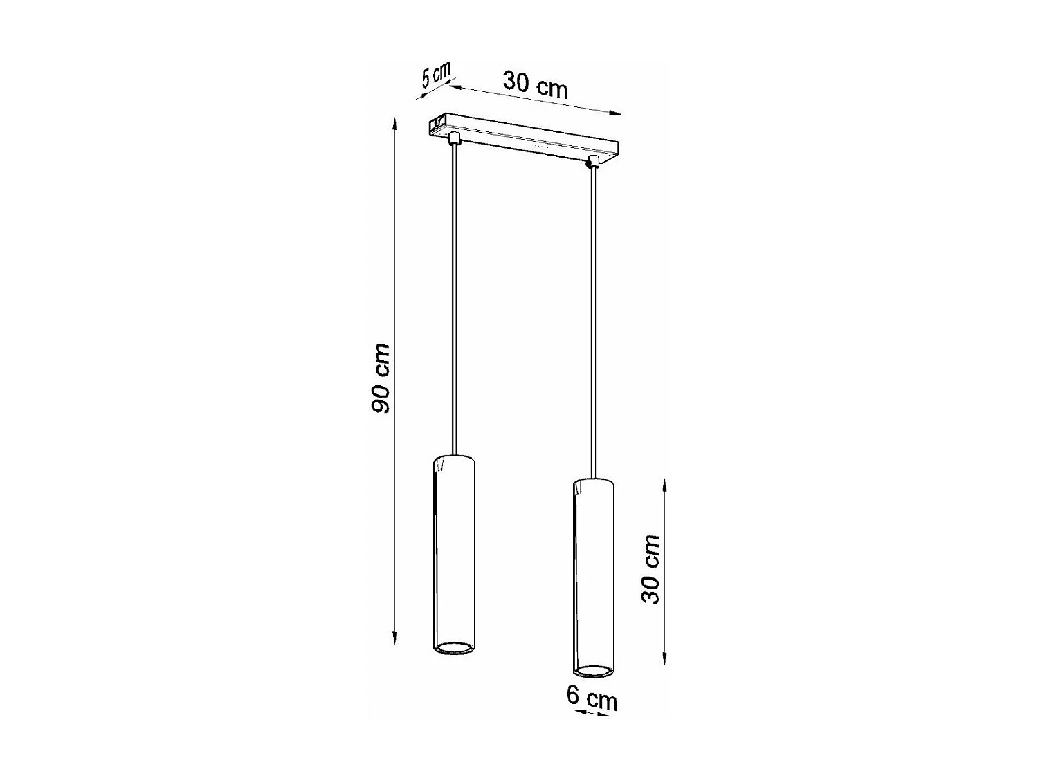 Lampe suspendue Luminis 2 blanc