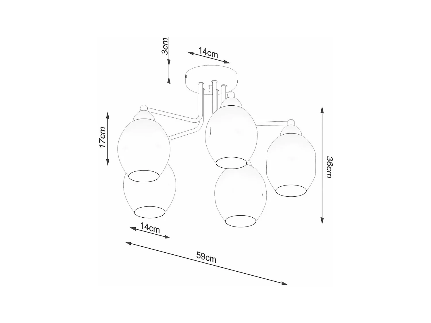 Lustre Filament 5 noir