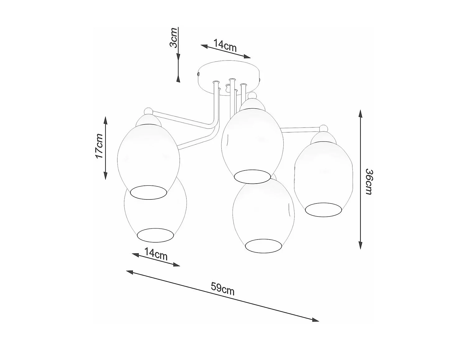 Lustre Filament 5 noir