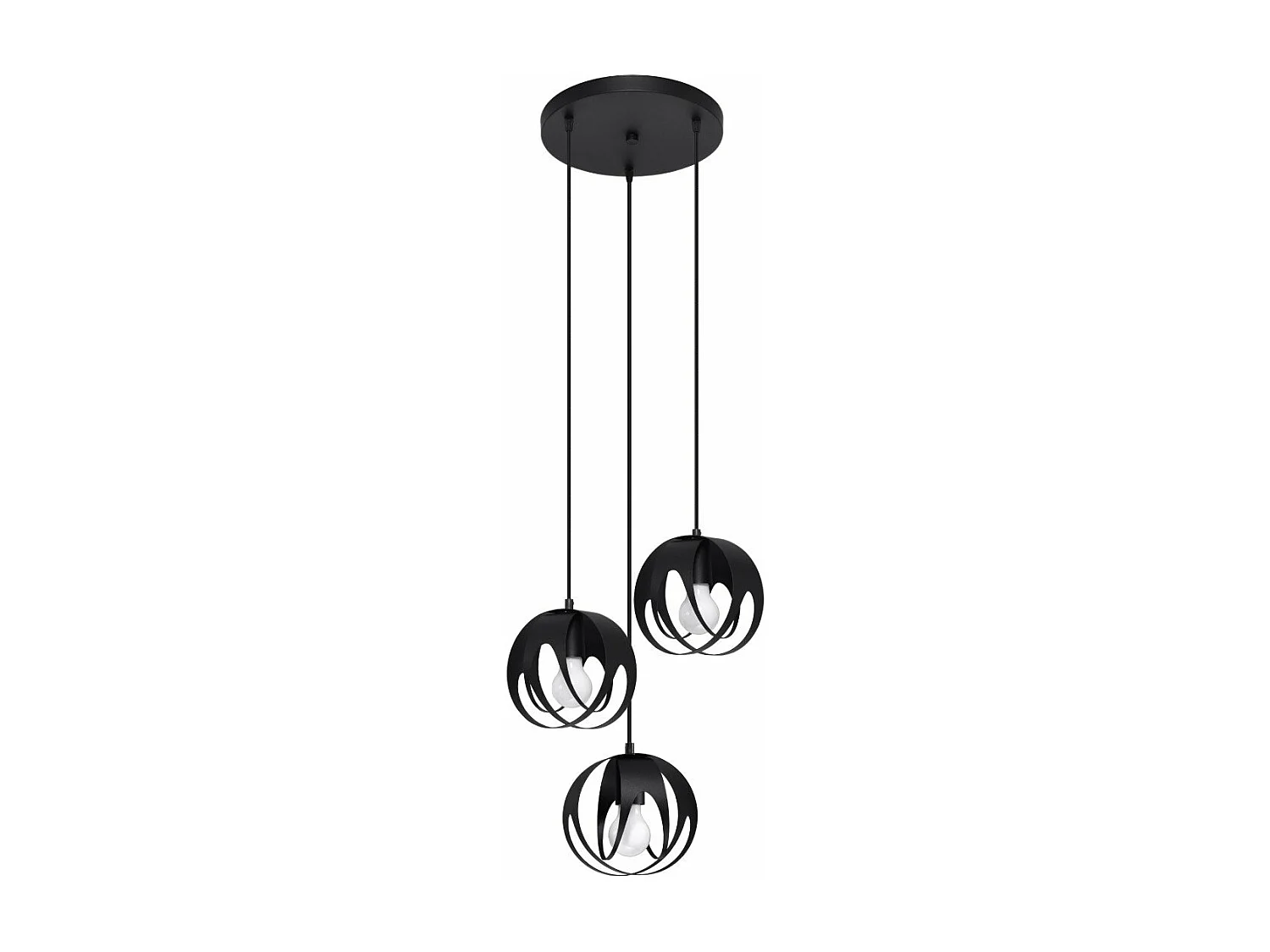 Lampe pendante Alden 3P noir