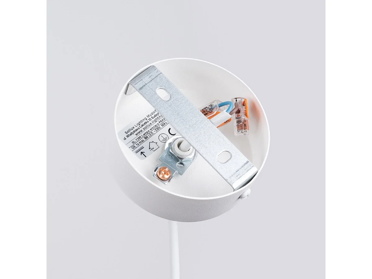 Lampe suspendue Pegasus 1 blanc-bois naturel