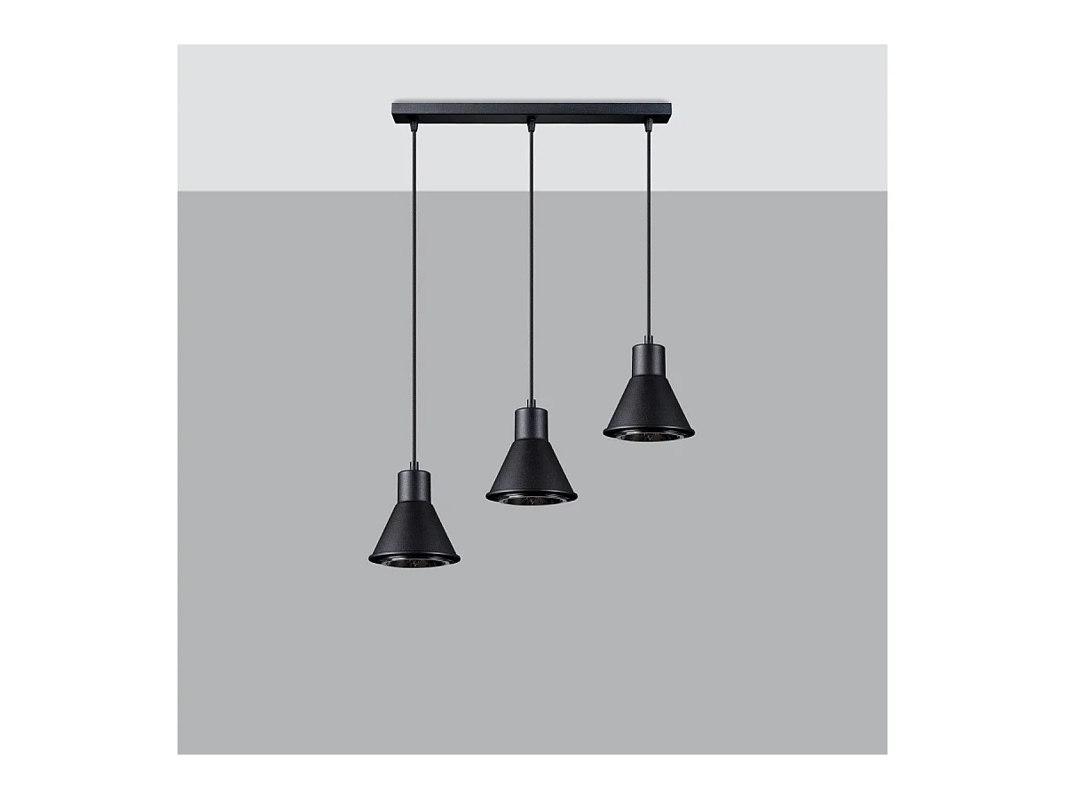 Lampe pendante TALEJA 3 noir [ES111]
