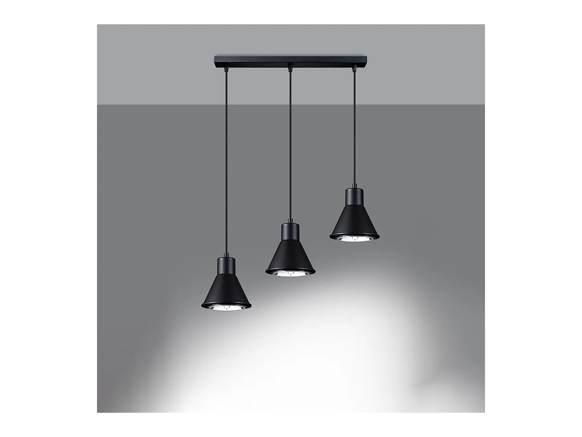 Lampe pendante TALEJA 3 noir [ES111]
