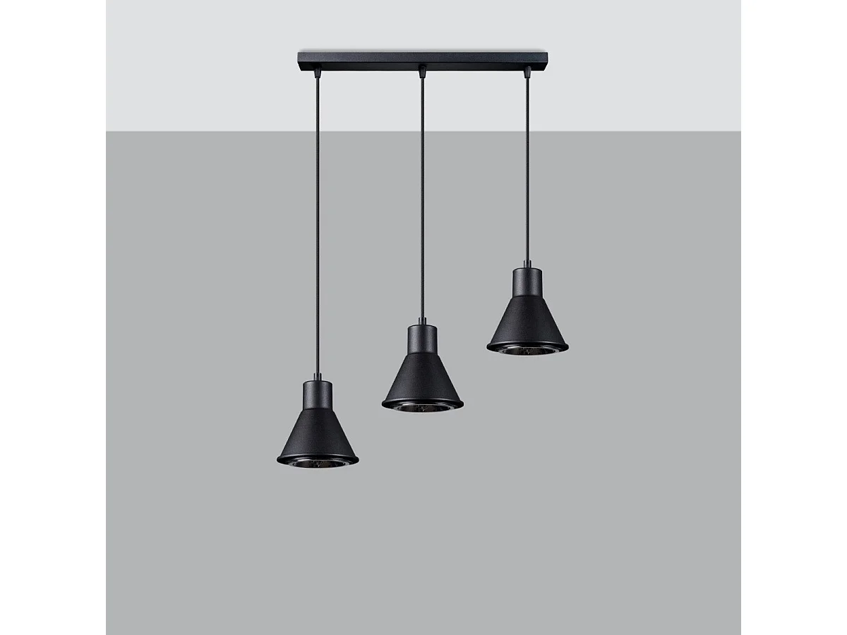 Lampe pendante TALEJA 3 noir [ES111]