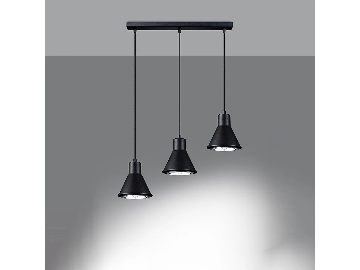 Lampe pendante TALEJA 3 noir [ES111]