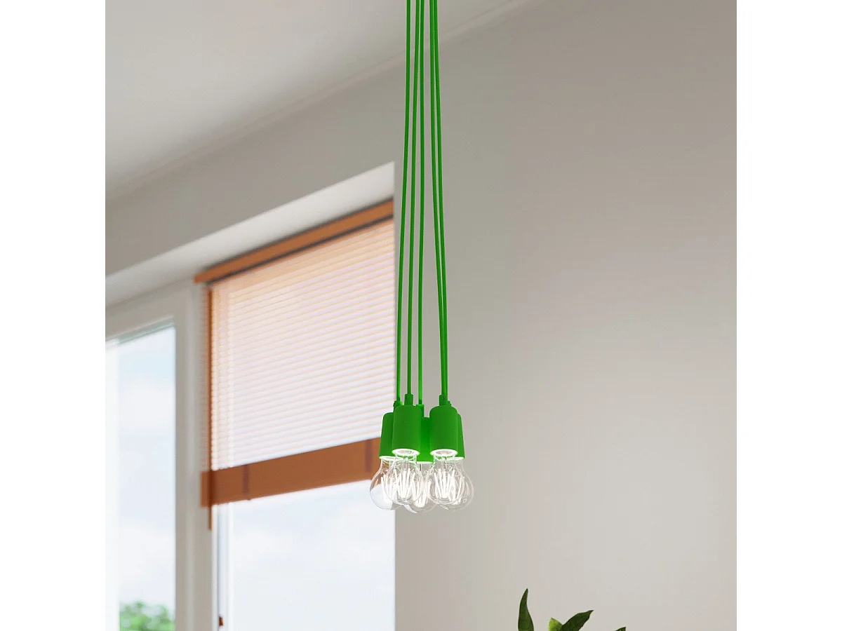 Lampe pendante Dione 5 verte