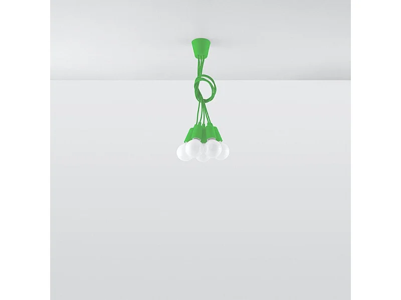 Lampe pendante Dione 5 verte