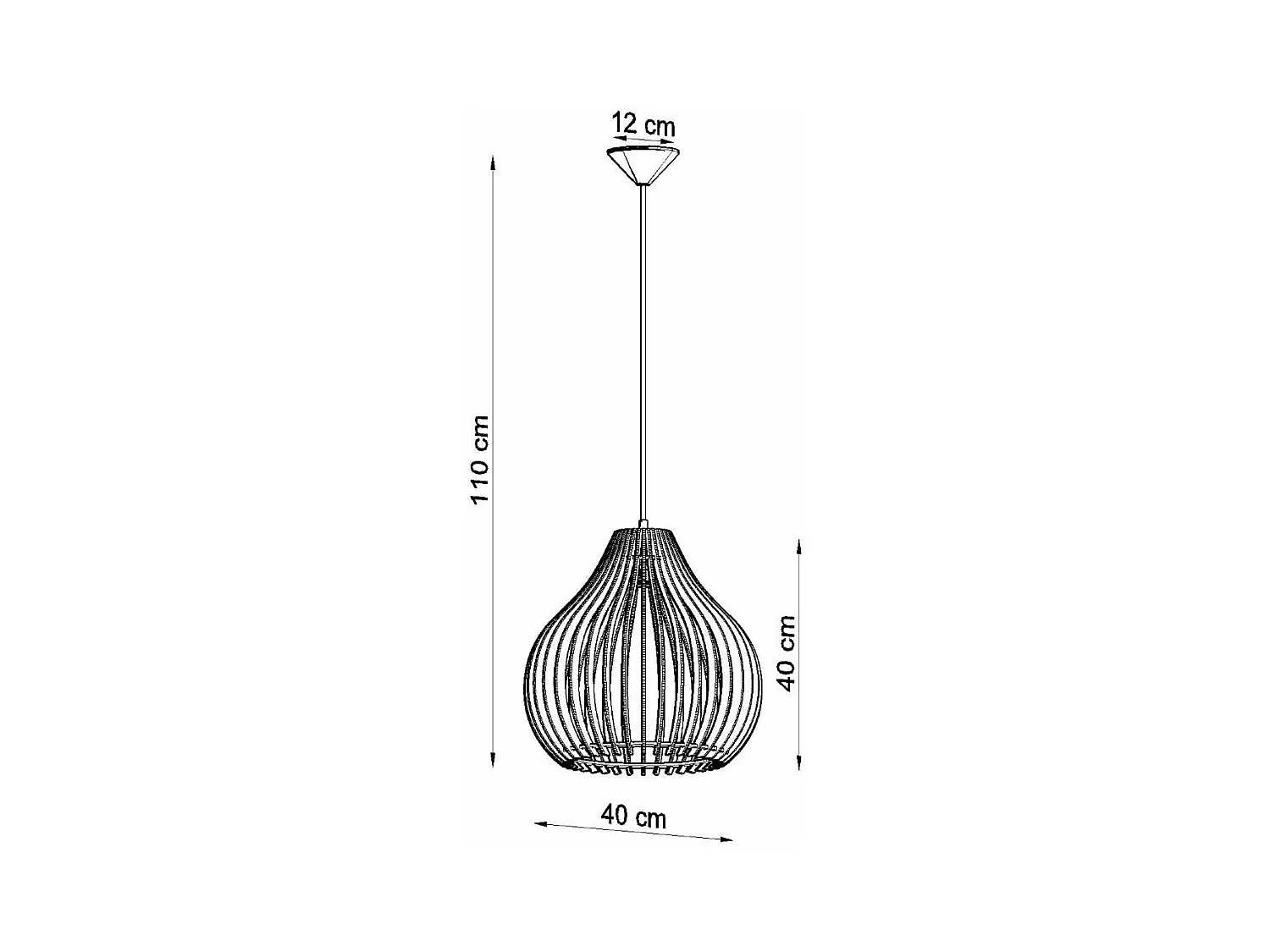Lampe suspendue Aphelion bois