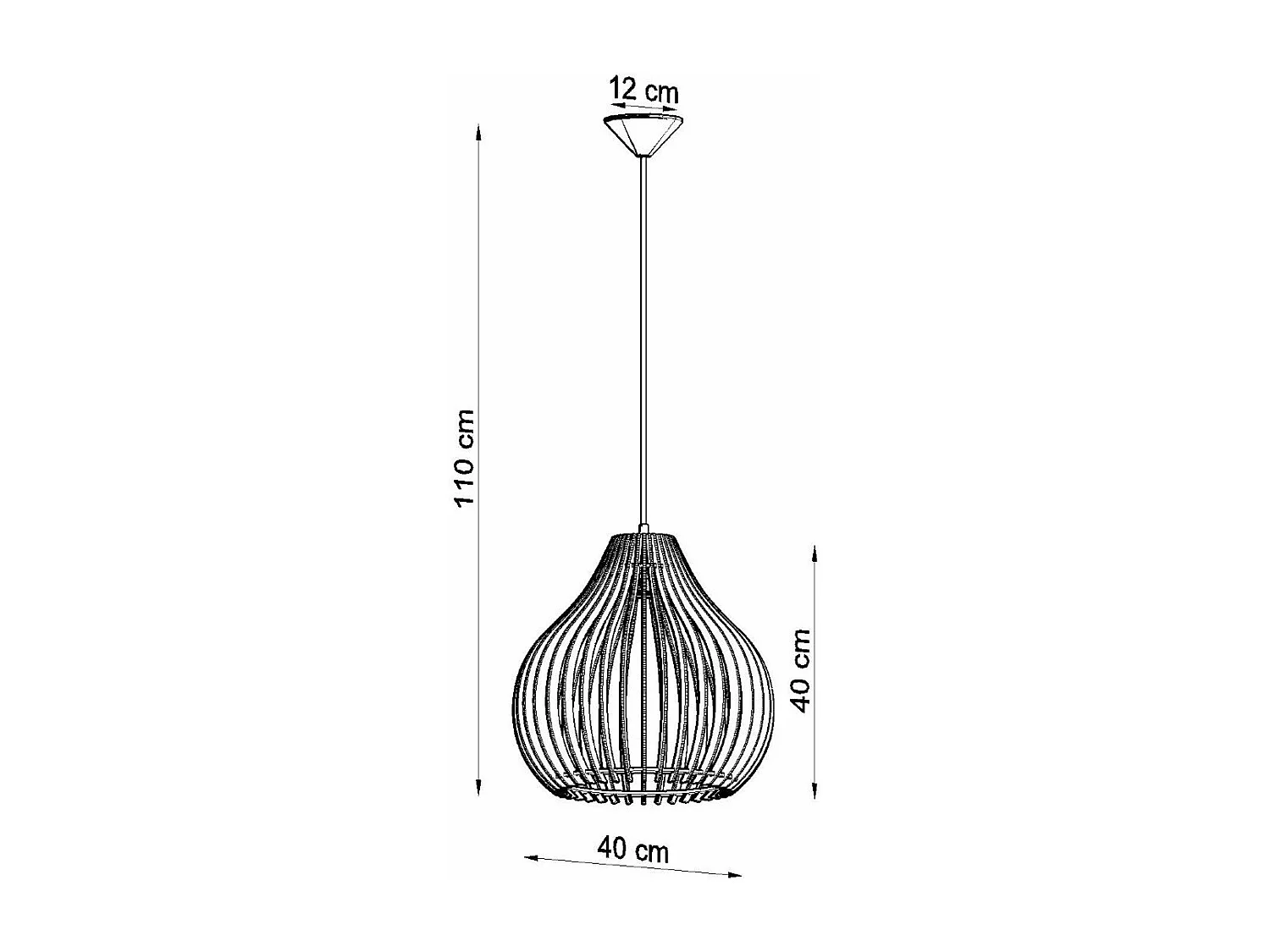 Lampe suspendue Aphelion bois