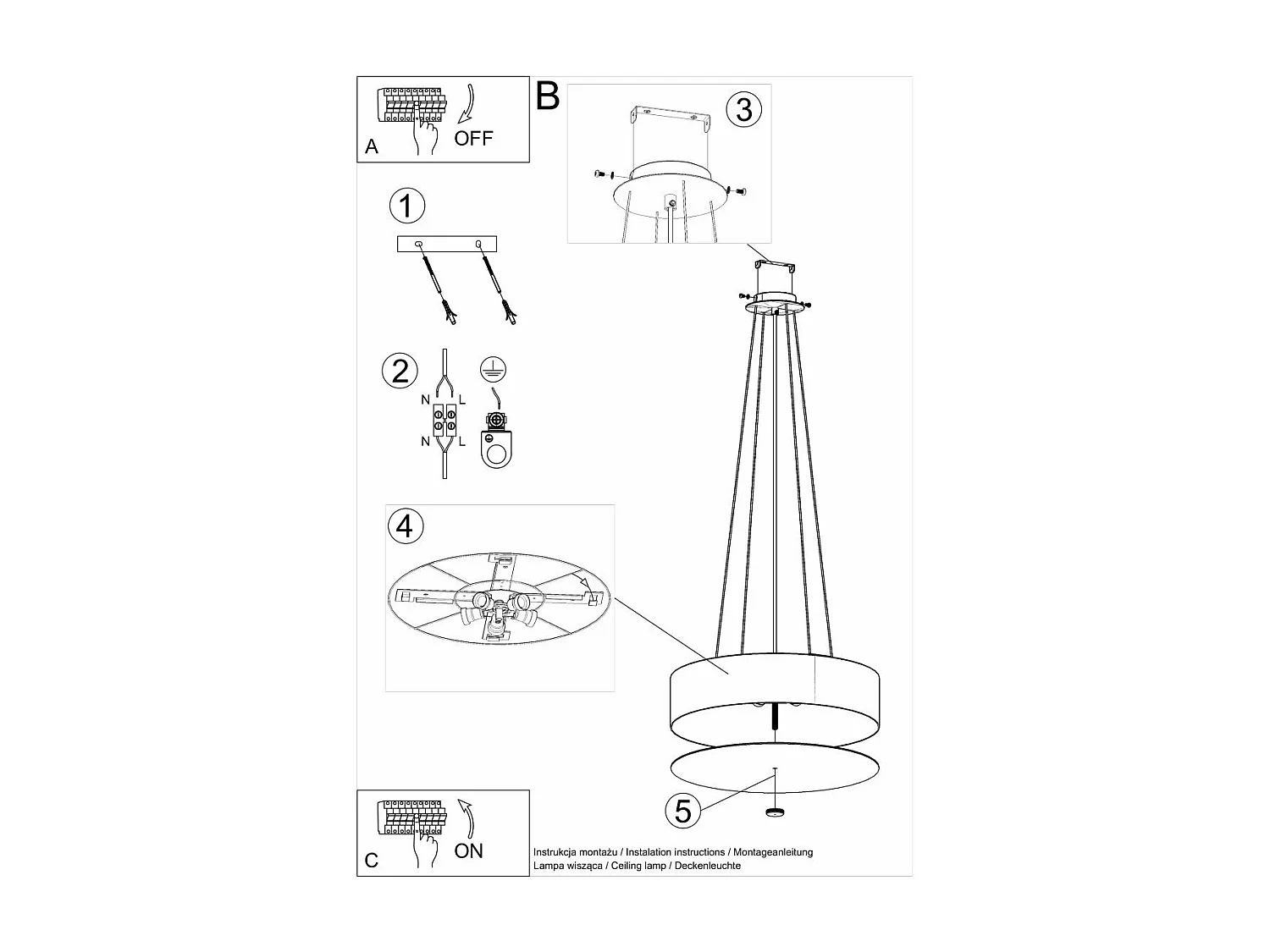Lustre Aspidiske 50 blanc