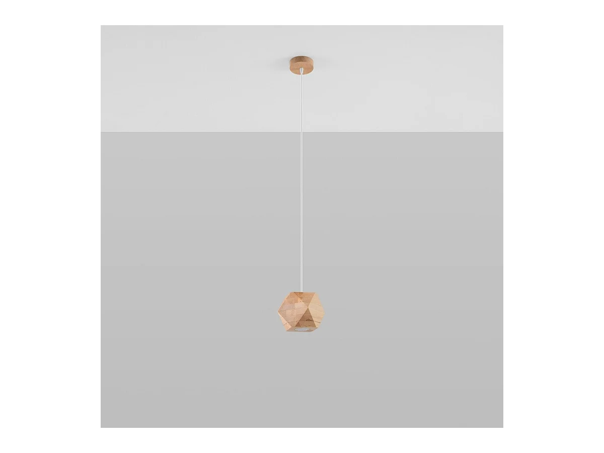 Lampe pendante Taina bois naturel